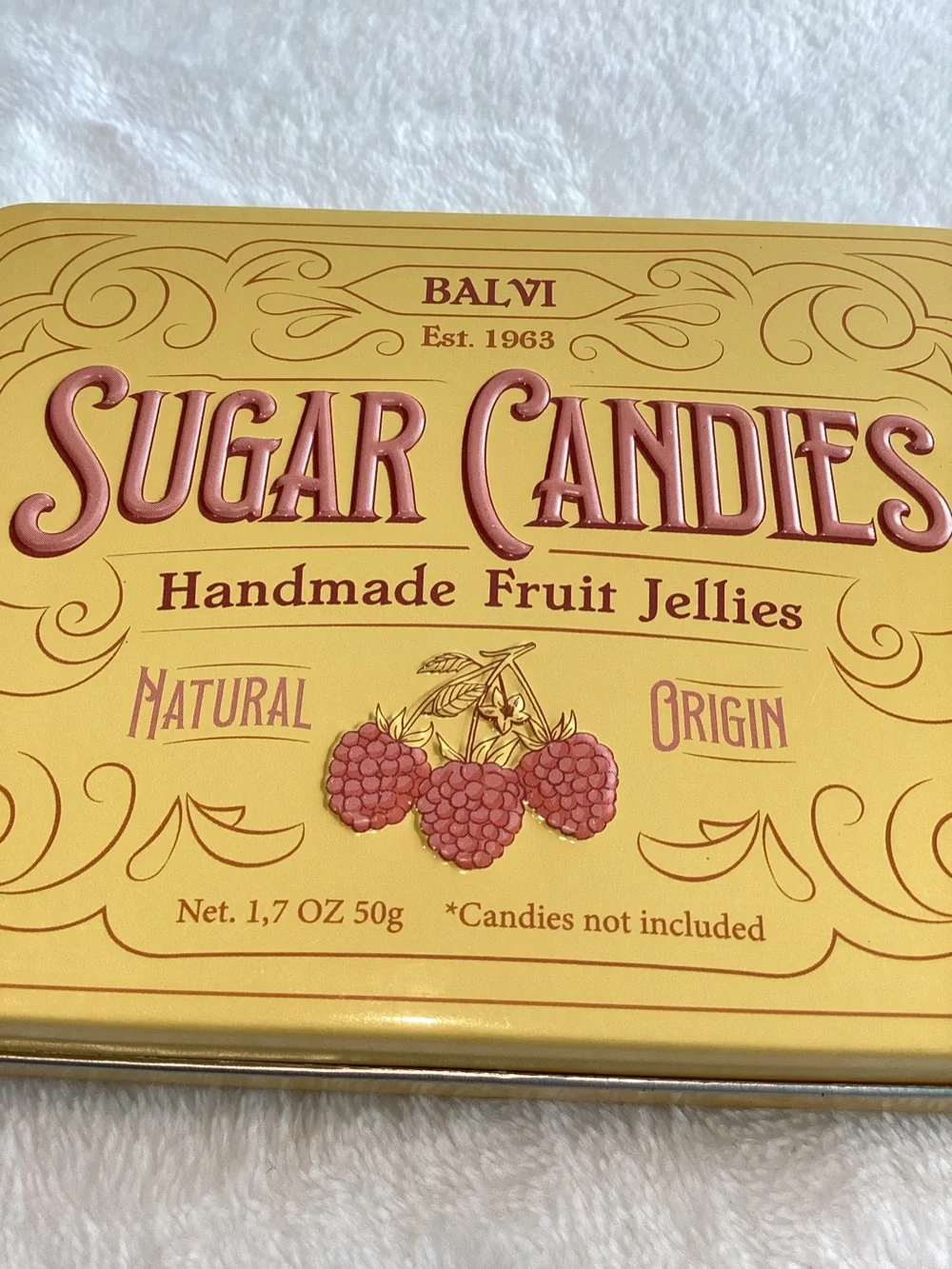 Anthropologie Jewelry Box Sweets Tin Sugar Candies Trinket Container New